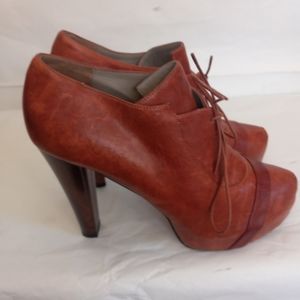 Tibi womens Leather Platform Ankle Booties Italy sz 39
